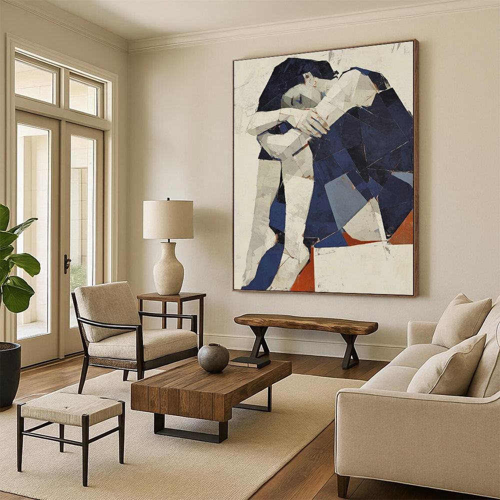 Extra - Large Custom Hand - Painted Abstracts for Cottage Living Room Fire Pits & Bedroom Terraces DLZ0592