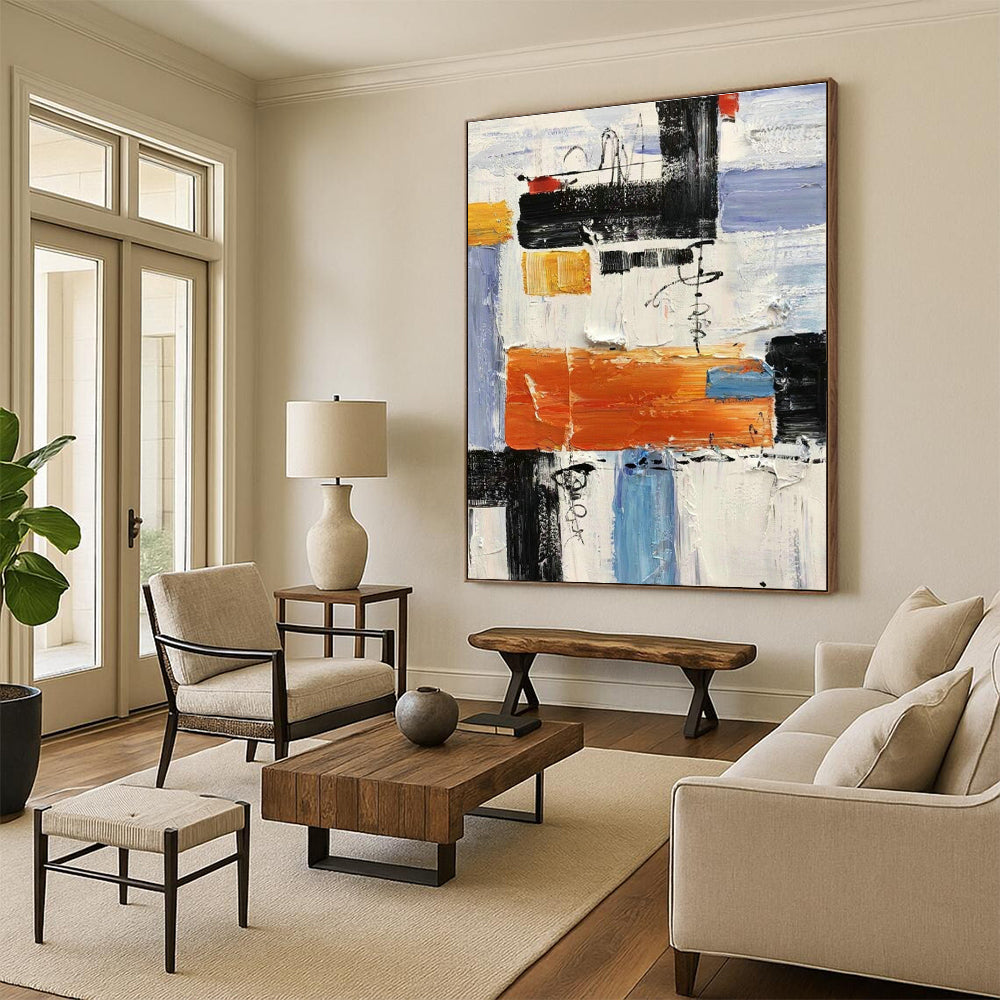 Gigantic - Format Hand - Painted Abstract Murals for Hallway Skylight Corridors & Cottage Laundry Rooms DLZ0625