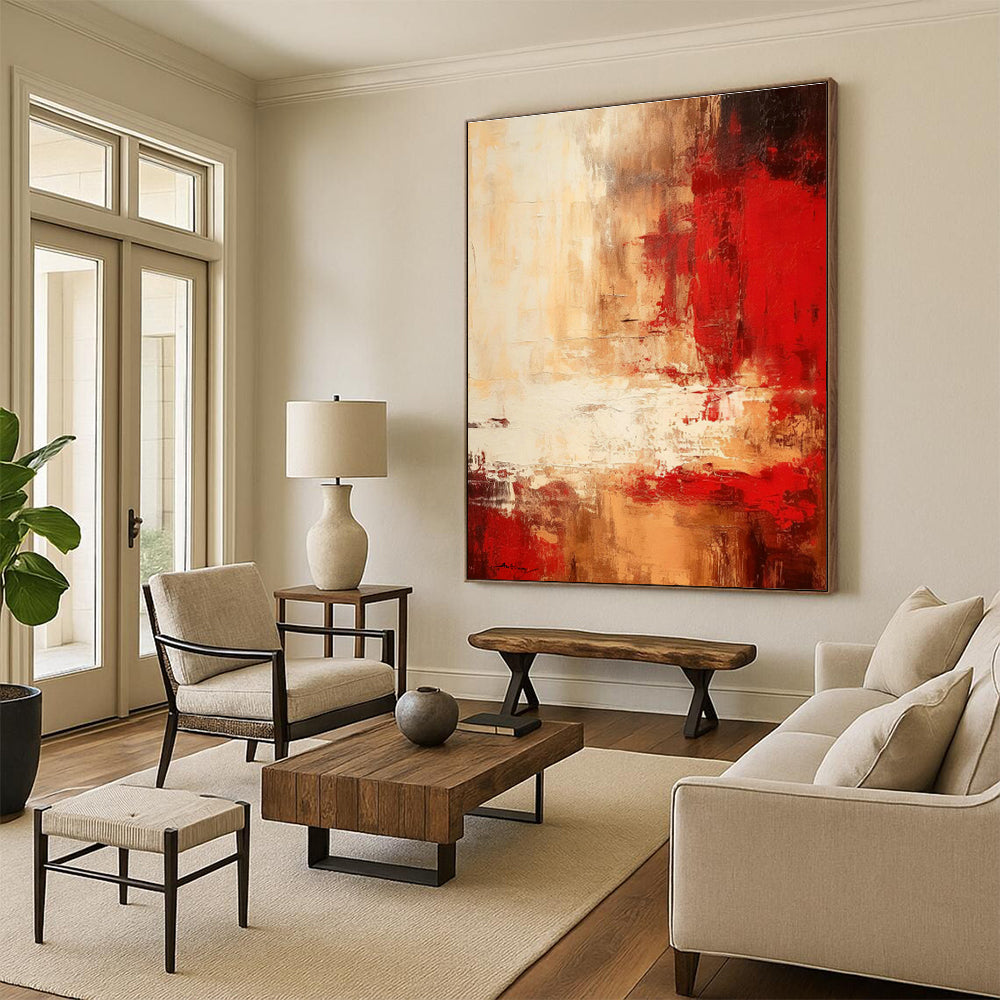 Custom - Made Hand - Painted Abstract Canvases for Bedroom Dressing Tables and Cottage Hallway Benches DLZ0785