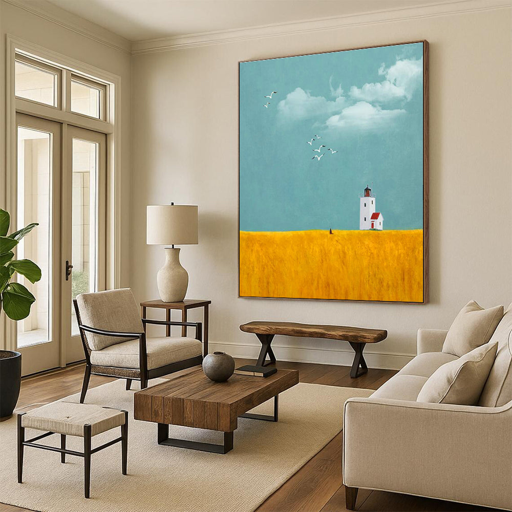 Gigantic Bespoke Handmade Abstract Painting for Cottage & Living Room DLZ2129