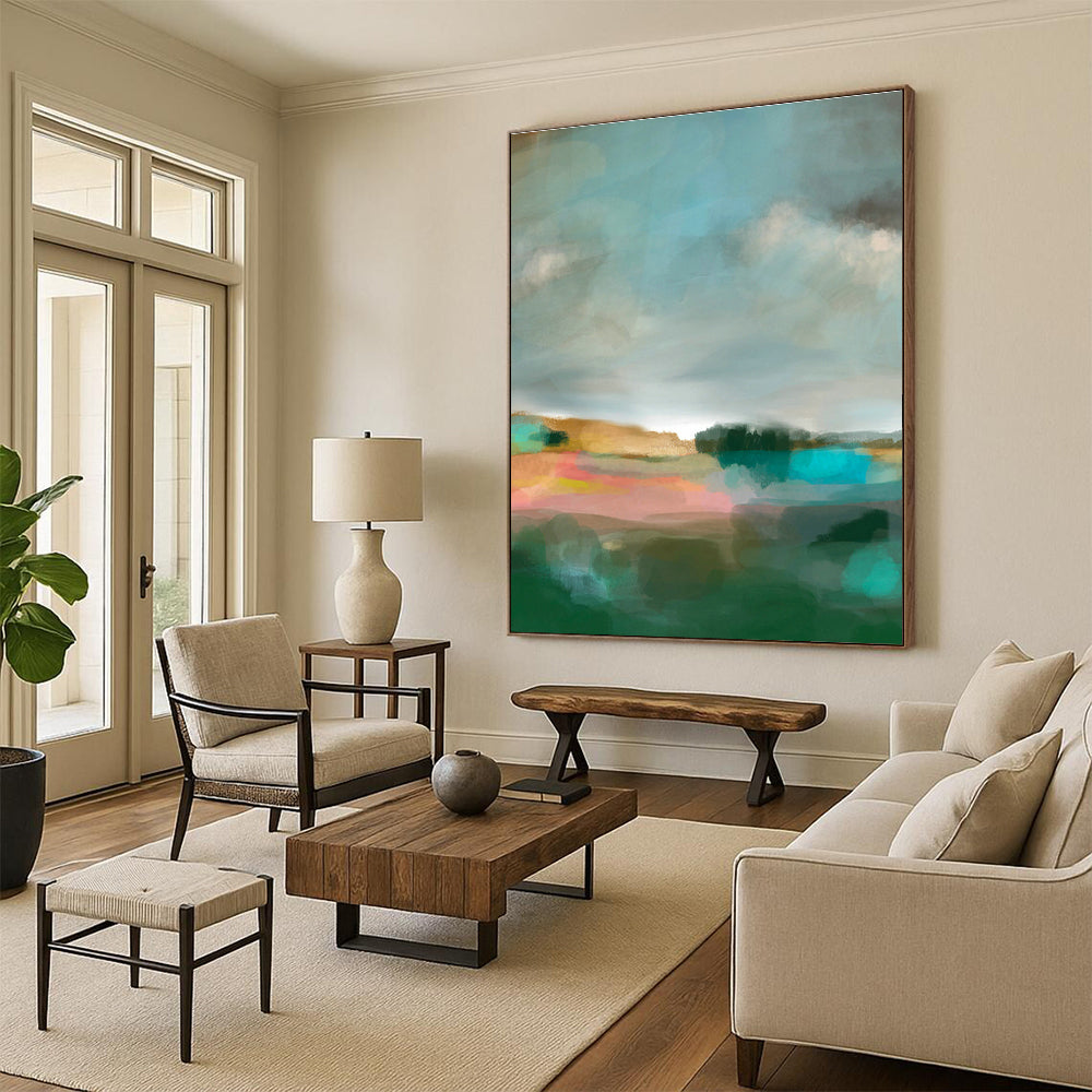 Custom Hand - Painted Abstract Murals for Bedroom and Hallway DLZ0651