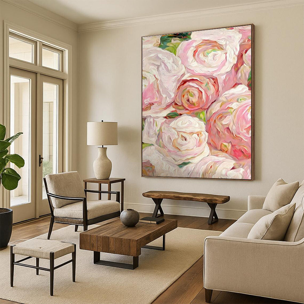 Oversized Bespoke Hand-Painted Abstract Art for Entryway & Dining Room DLZ0990