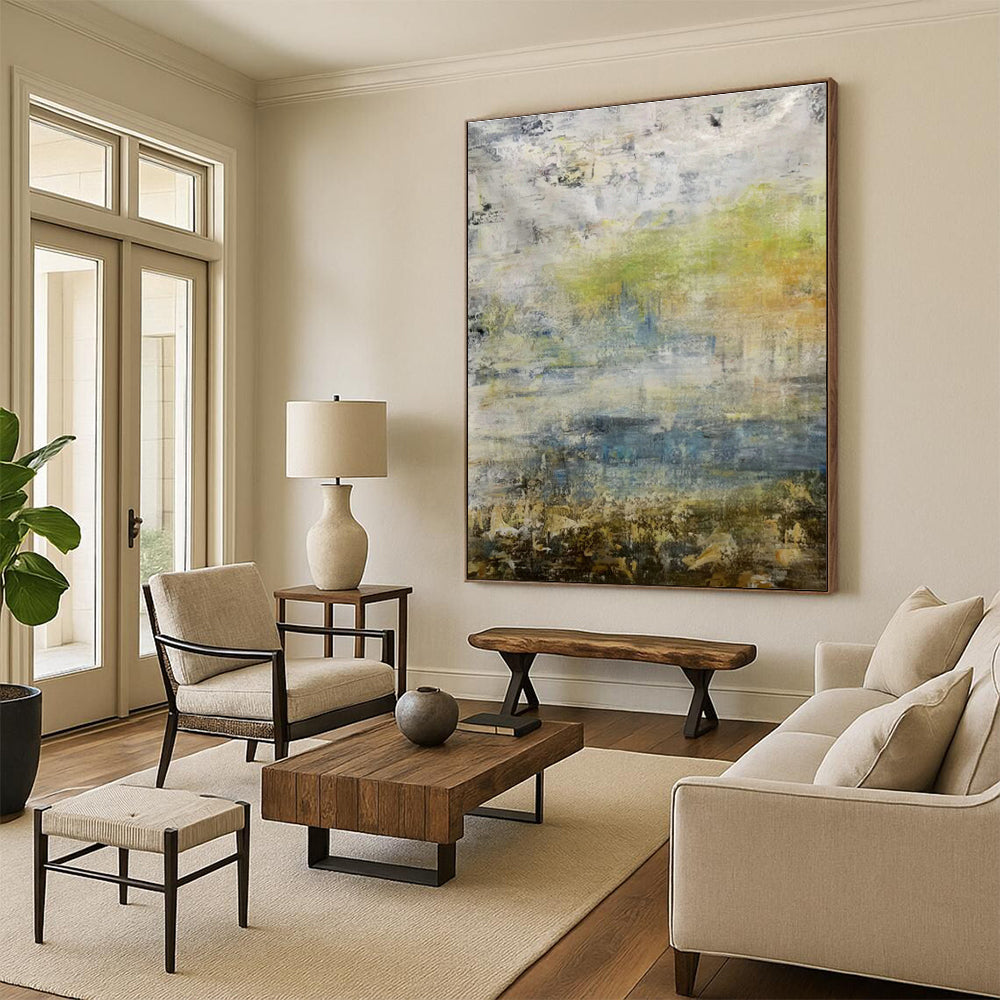 Extra - Vast Hand - Painted Abstract Canvases for Hallway & Dining Room DLZ0551