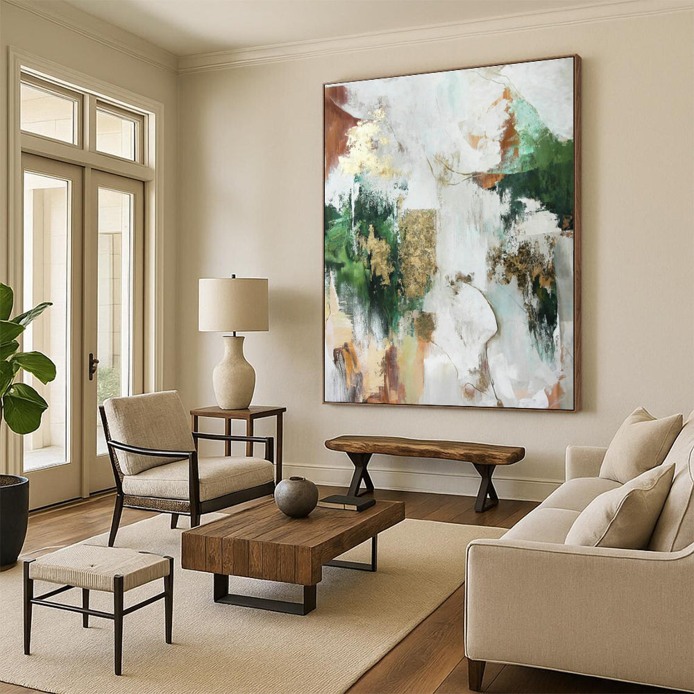 Oversized Personalized Hand-Painted Abstract Artwork for Hallway & Living Room DLZ1018