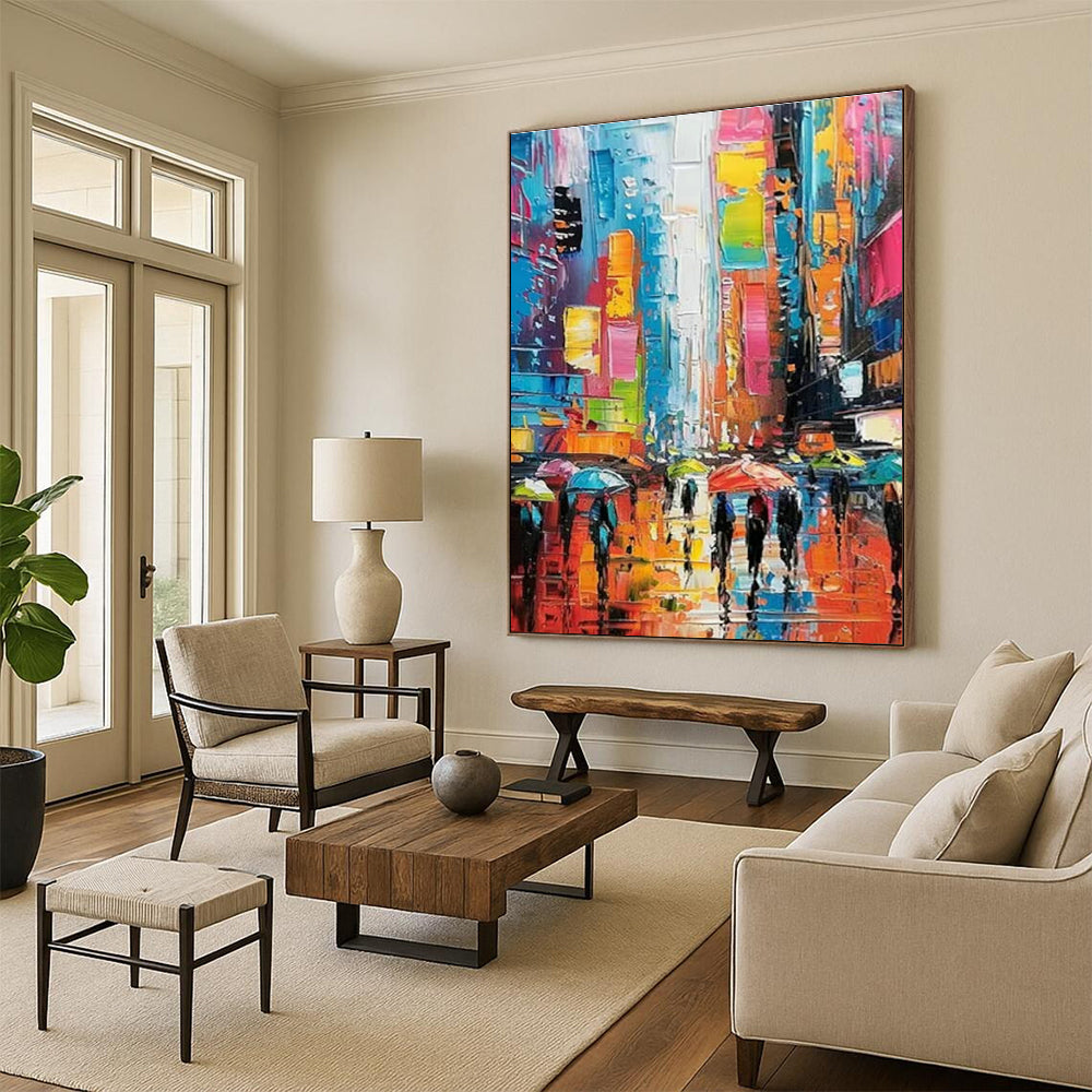 Original Handmade Abstract Painting for Dining Room and Cottage Office DLZ1555