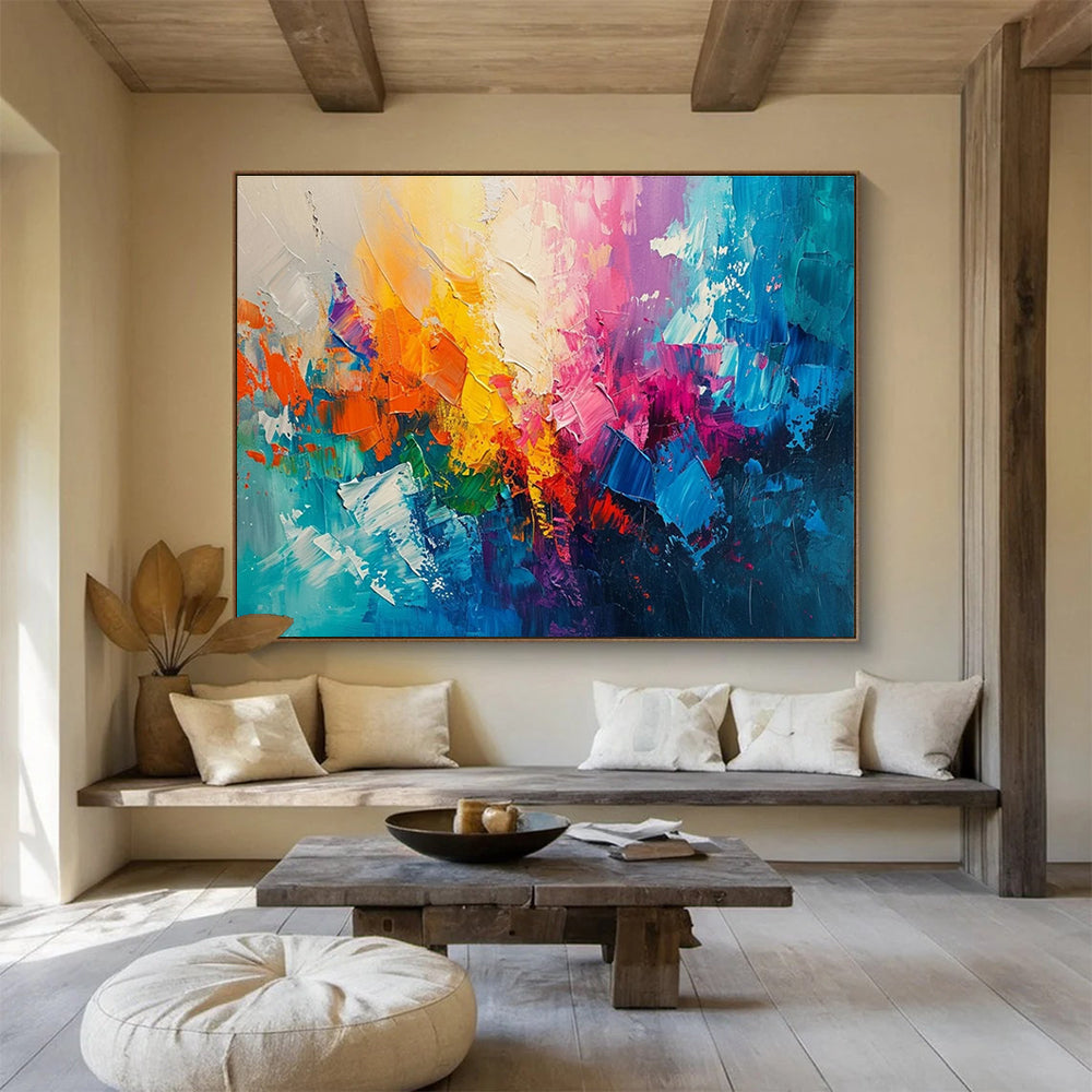 Vivid Colorful Abstract Expressionist Painting THY048