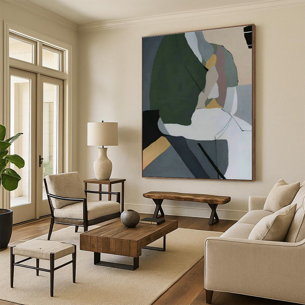 Massive Abstract Hand - Painted Murals for Office and Entryway DLZ0540