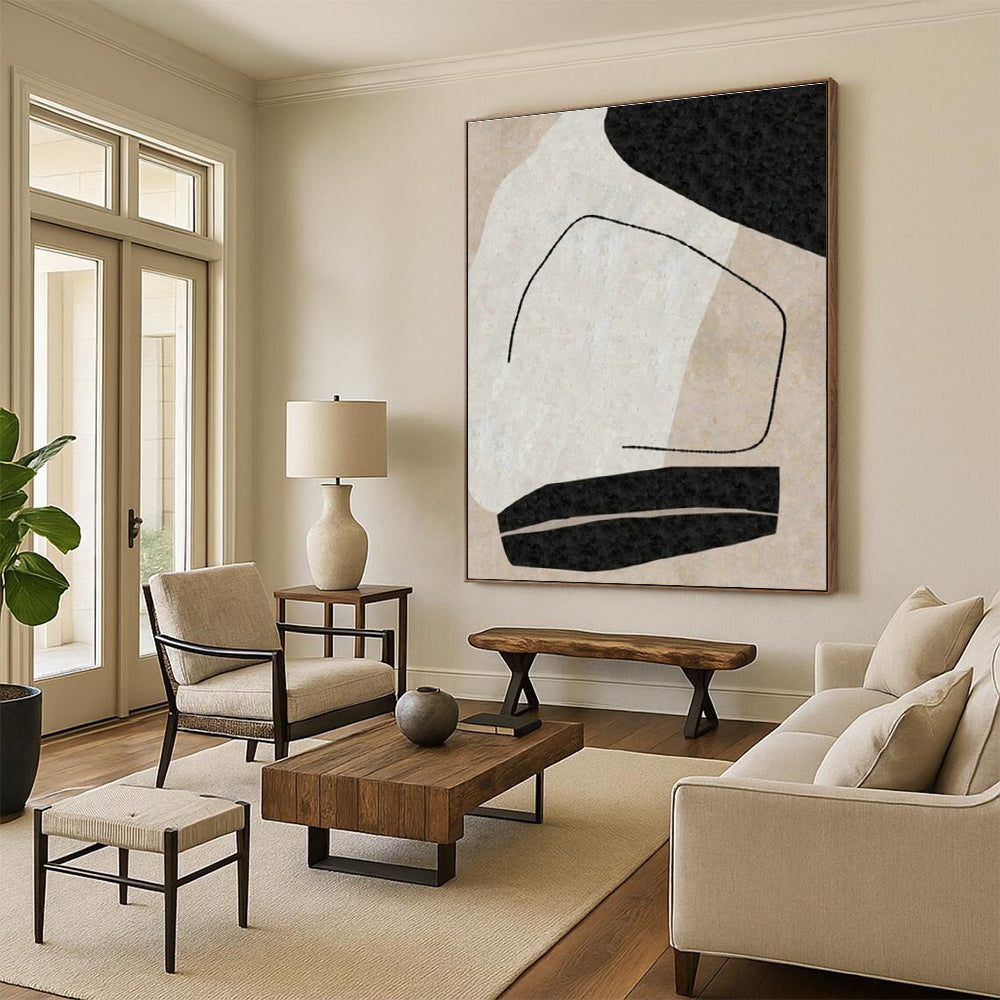 Oversized, Custom - Designed Hand Painted Abstract Artwork for Living Room & Dining Room DLZ2049