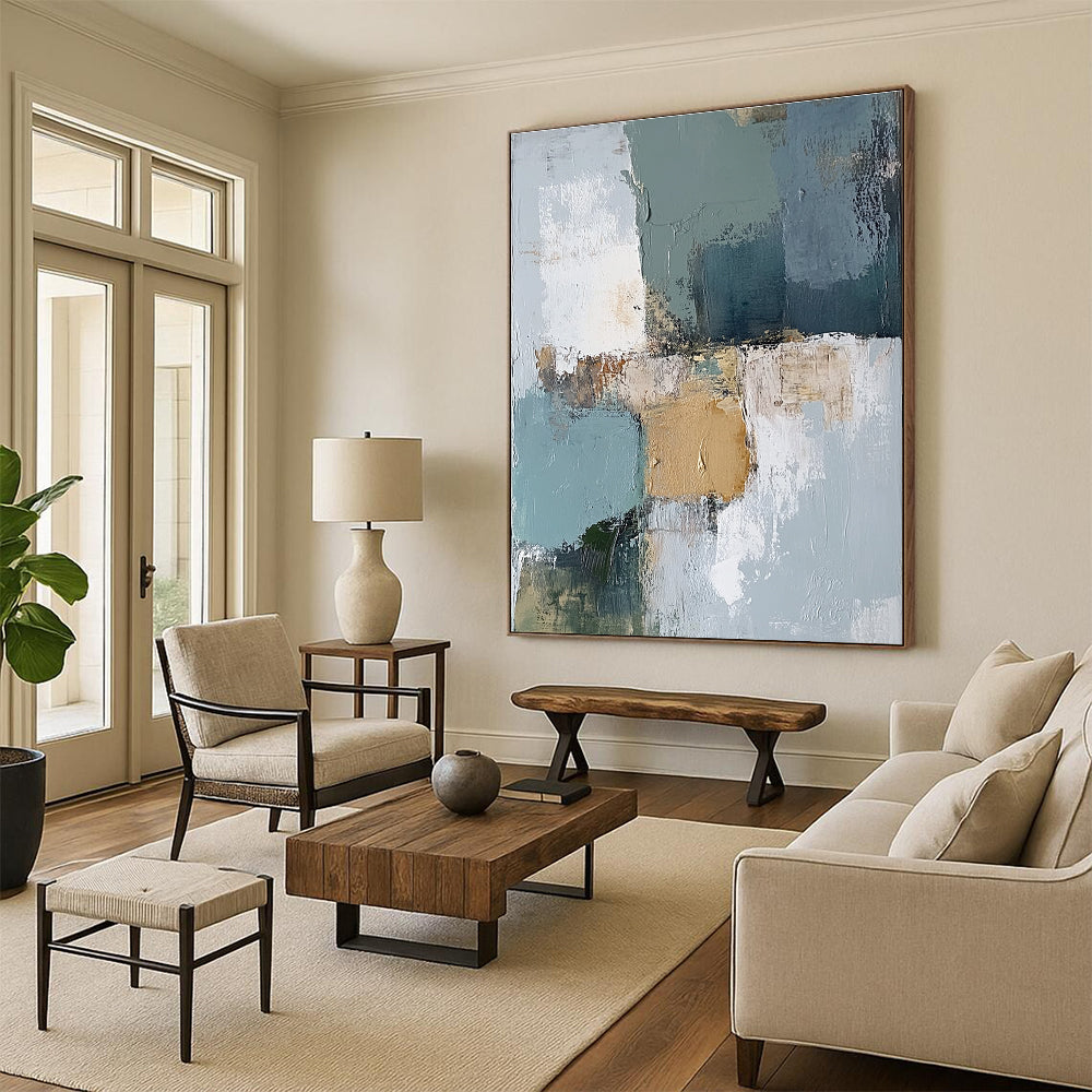 Muted Tones Abstract Painting with Subtle Textures GER753