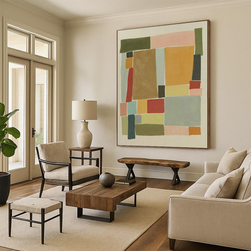 Hand-Painted Modern Abstract Decorative Art Painting, Showing the Stylish Style of Living Room and Foyer DLZ0971