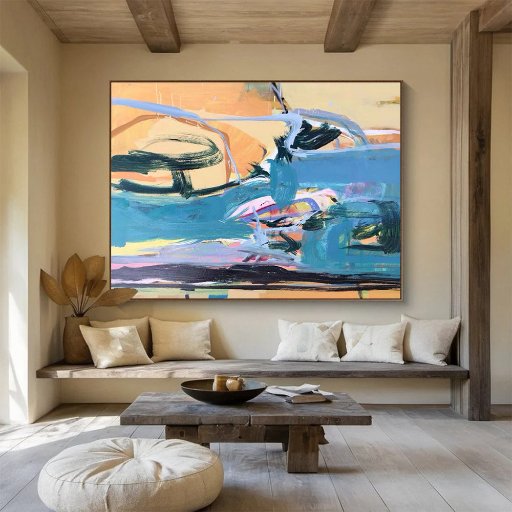 Vibrant Abstract Expression Abstract Painting THY007