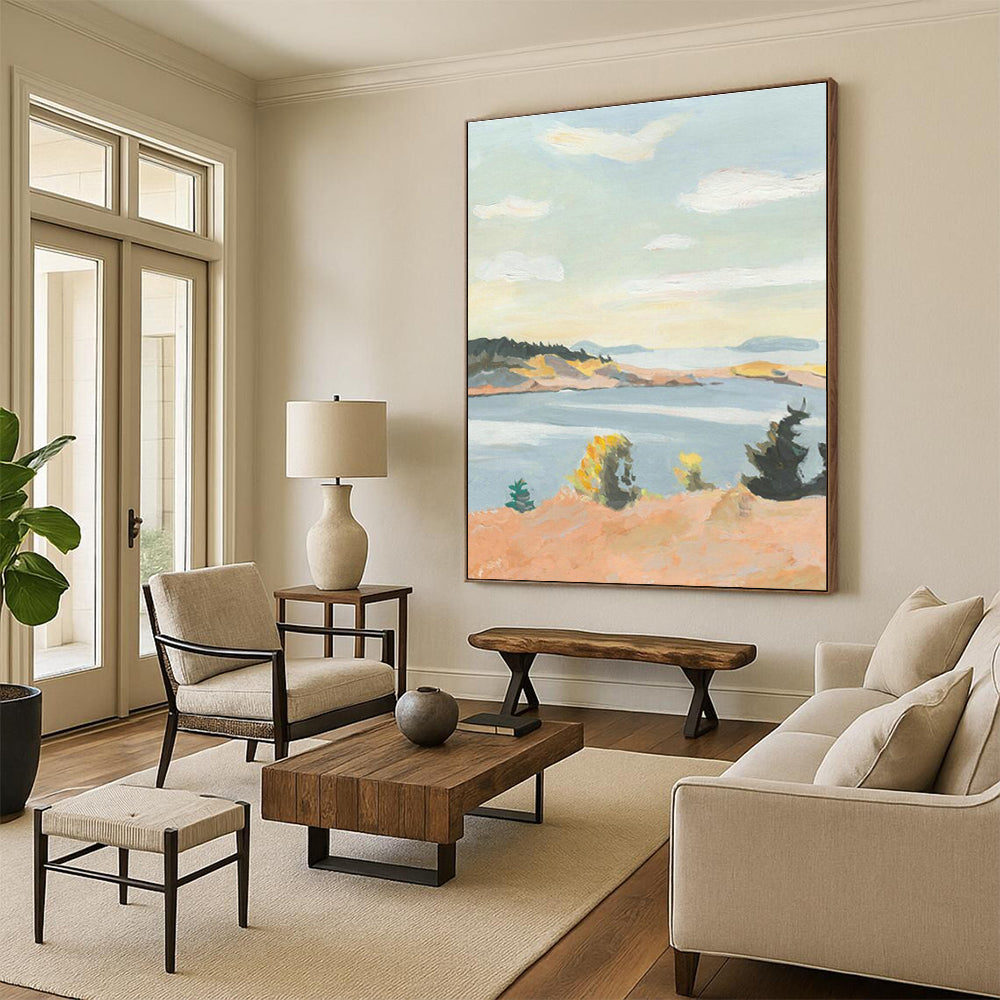 Big Custom - Built Handmade Abstract Painting for Entryway and Office DLZ2160