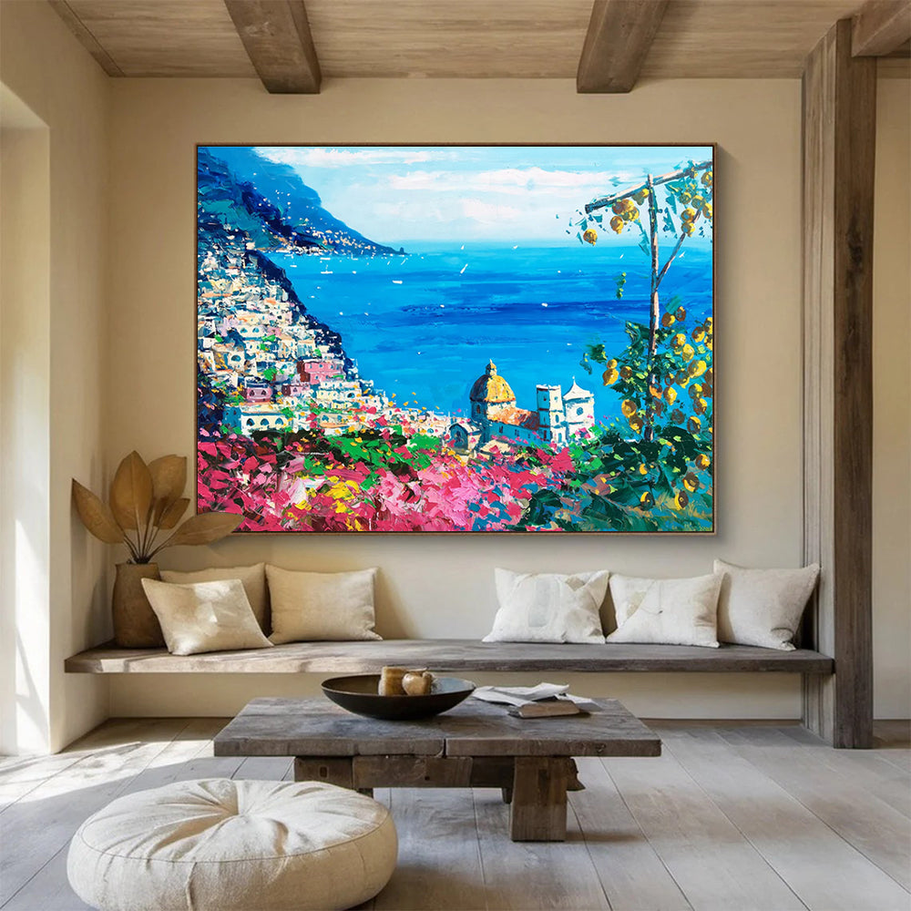 Amalfi Coast View Abstract Painting THY458
