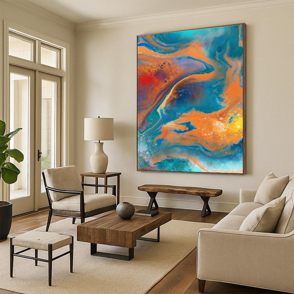 Custom Abstract Paintings for Bedroom Dressing Room Jewelry Box Inserts & Office Branding Zone Display Stand Brackets DLZ0947