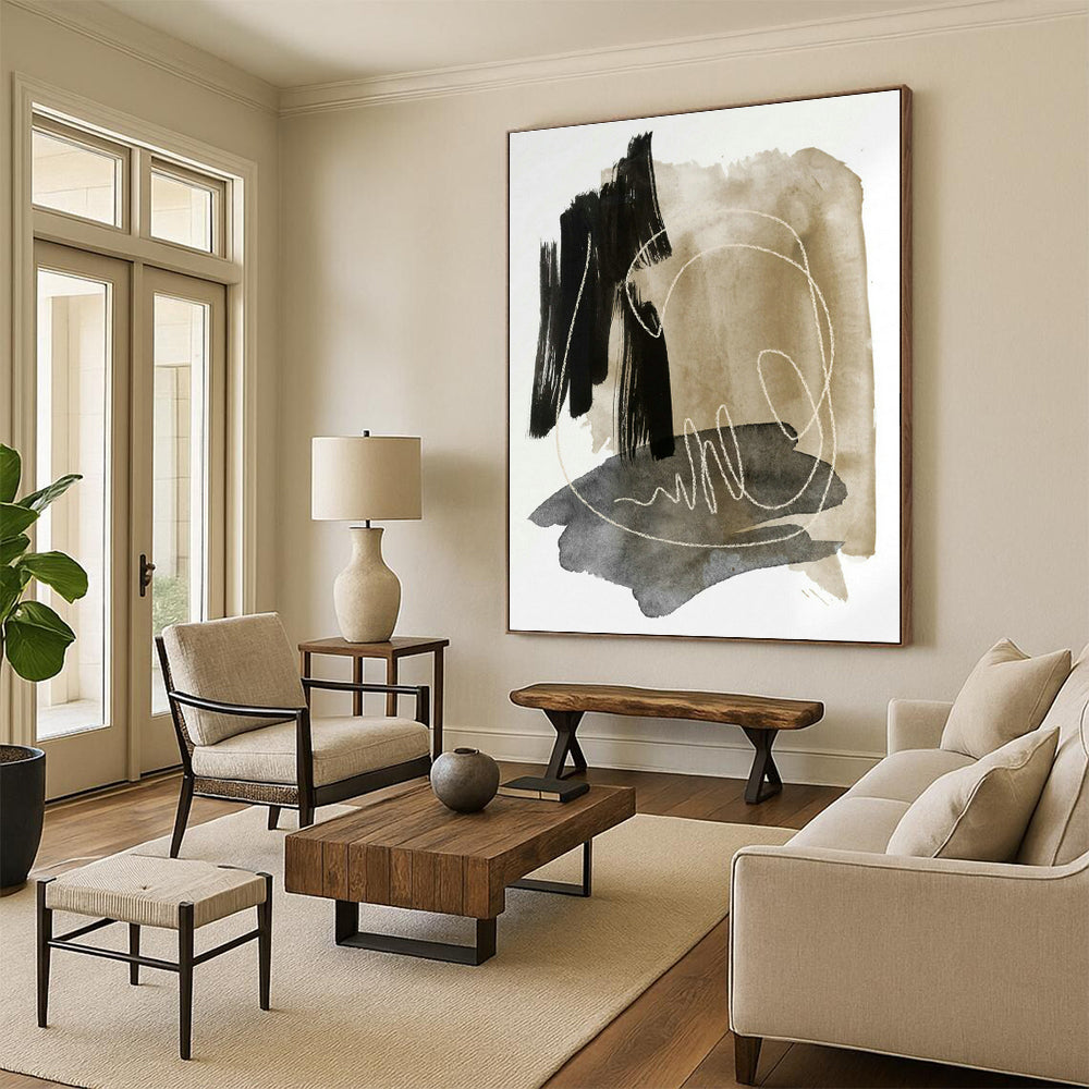 Custom - Made Hand - Painted Abstract Art for Hallway and Entryway DLZ0518