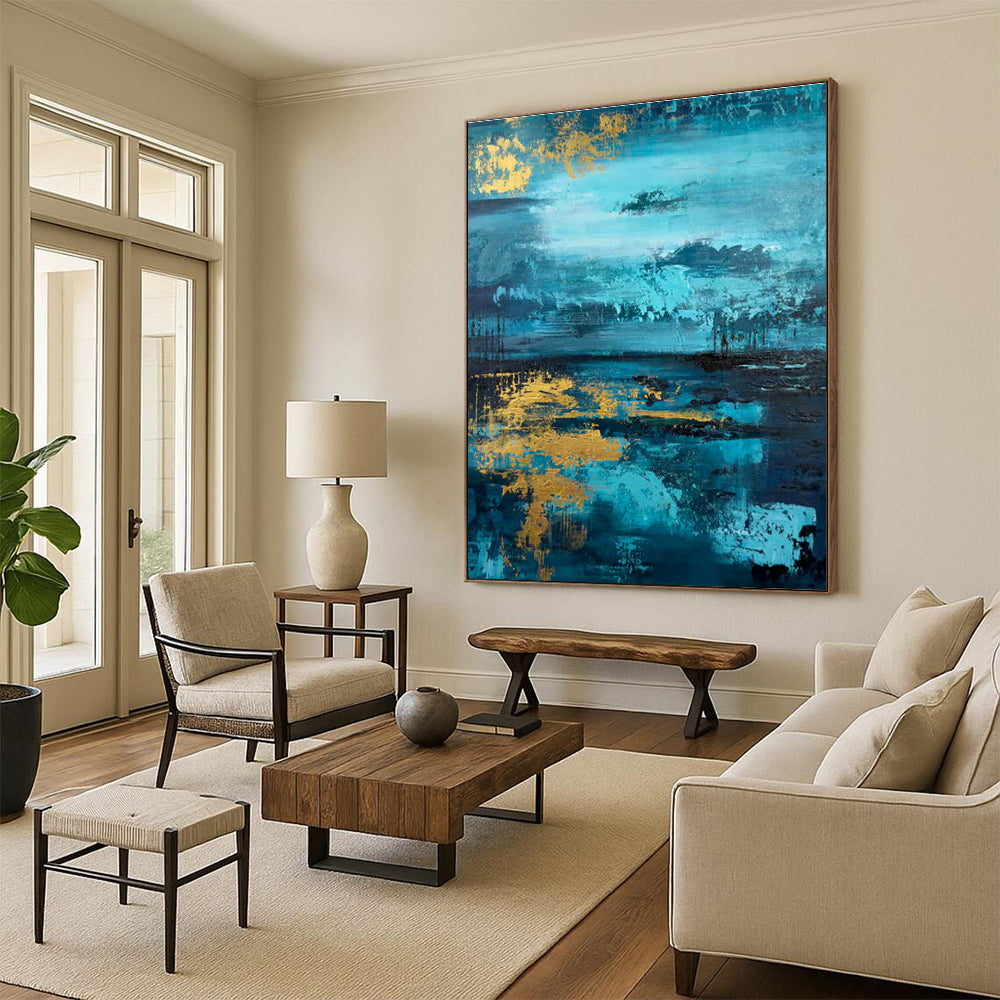 Enormous - Scale Custom Abstract Paintings for Dining Room Wine Cellars & Office Server Rooms DLZ0740