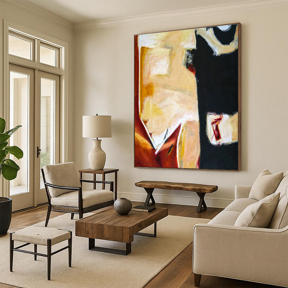 Gigantic - Scale Custom-Made Abstract Wall Hanging for Living Room & Entryway DLZ1097