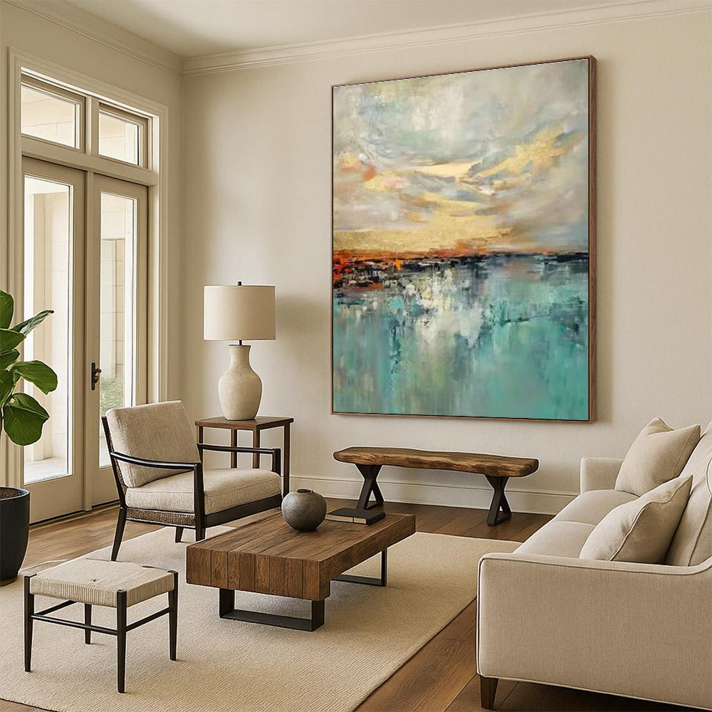 Massive Custom Abstract Paintings for Office Conference Rooms & Bedroom Dressing Areas DLZ0581