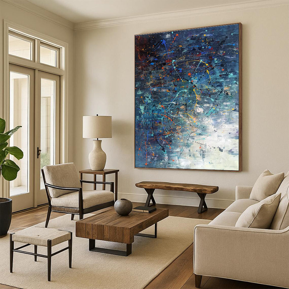 Colorful Splatter Abstract Painting ADGE246