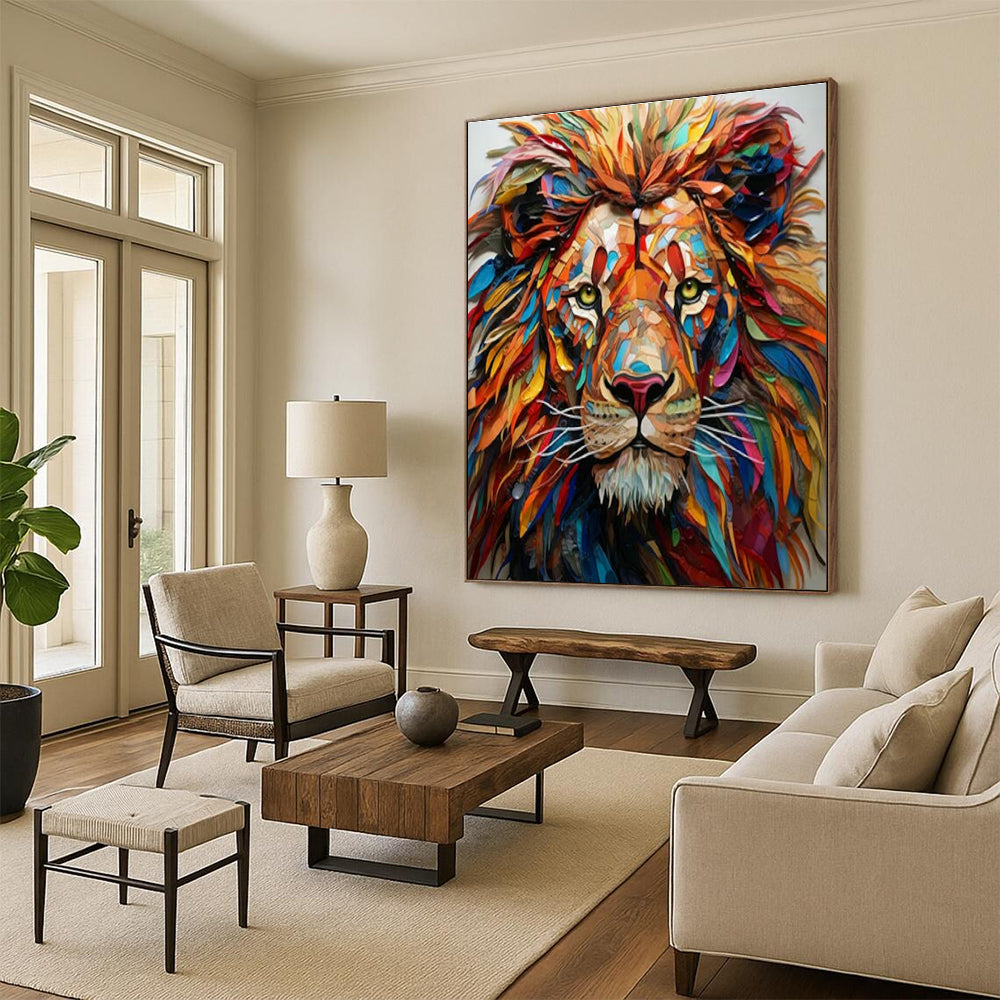 Original Hand-Painted Abstract Canvas for Office and Cottage Entryway DLZ1550