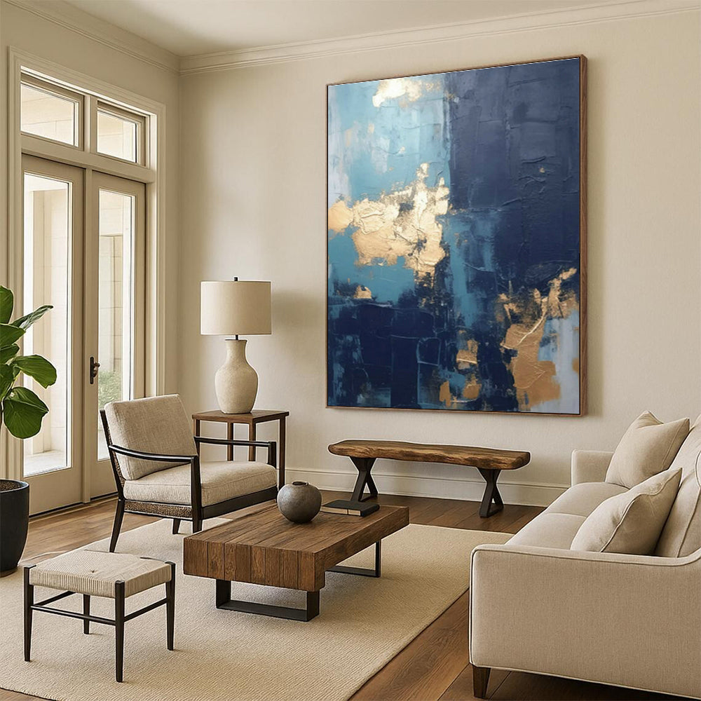 Large Custom Handmade Abstract Wall Art for Cottage Bedroom Makeup Vanity Wall and Living Room Bar Cart Wall DLZ1722