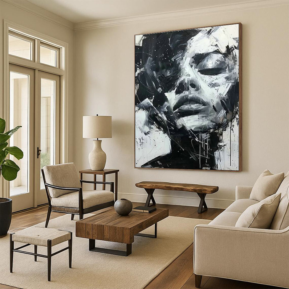 Handmade Abstract Wall Art for Office and Cottage Hallway DLZ1553