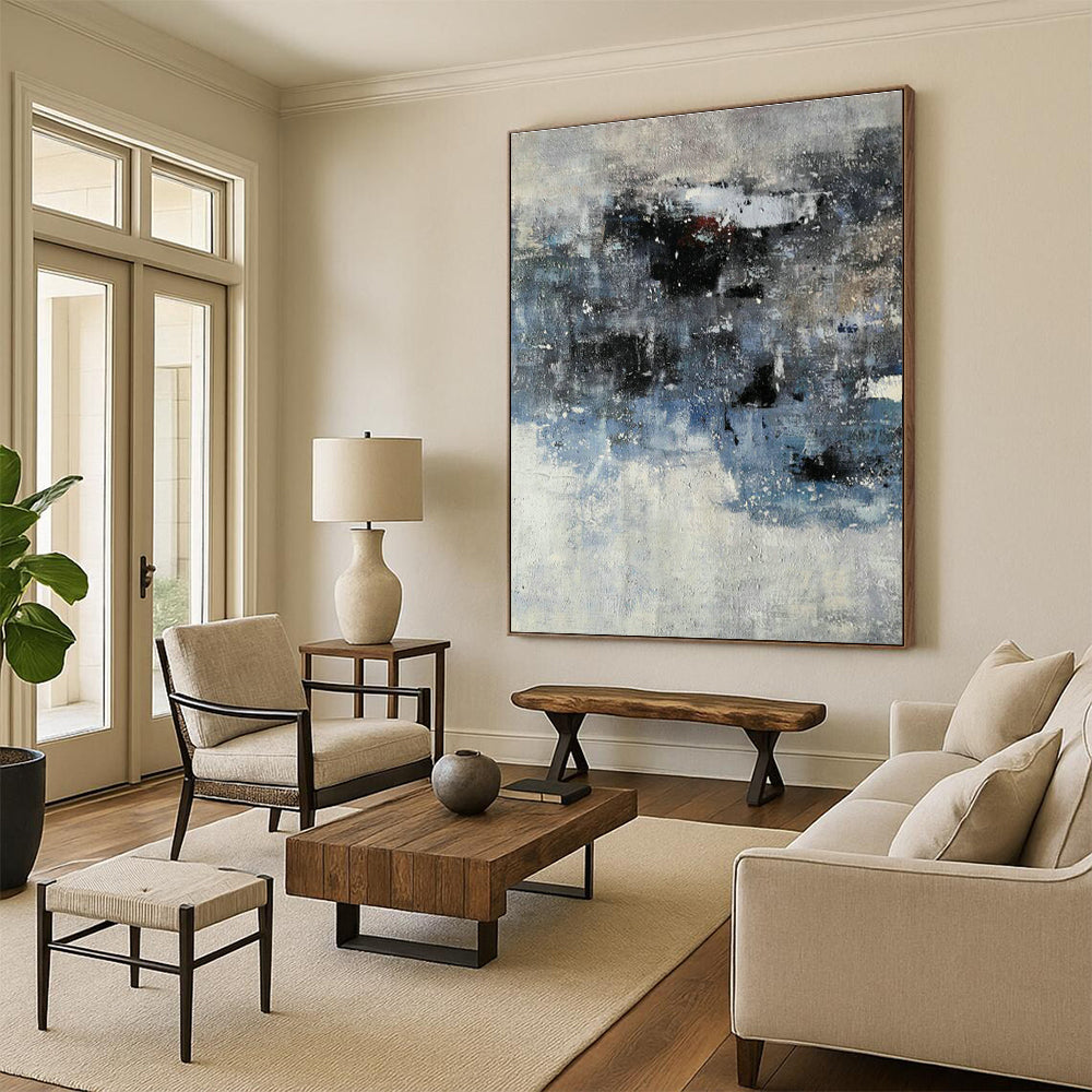 Grand - Sized Hand - Painted Abstract Murals for Office & Entryway DLZ0549