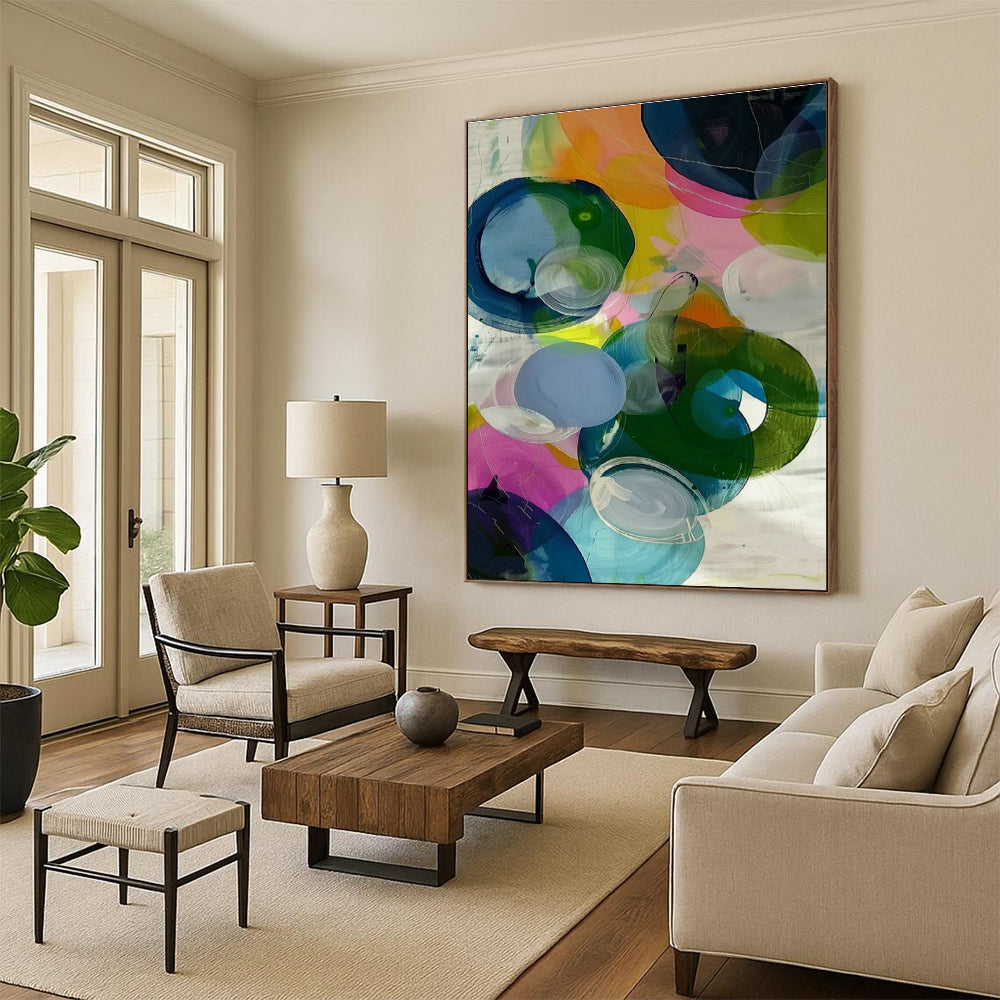 Bespoke Large-Scale Abstract Painting for Office & Hallway DLZ1006