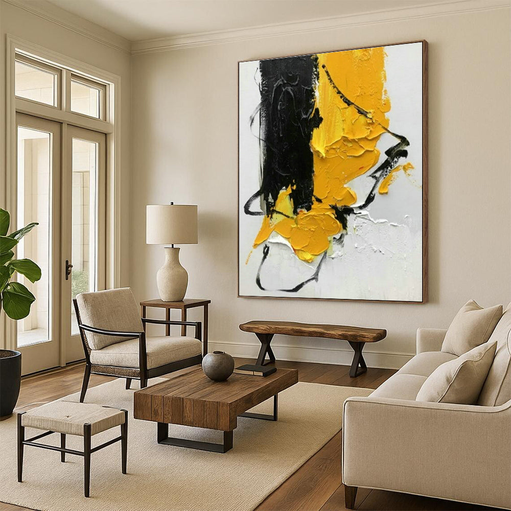 Custom Hand-Painted Abstract Art for Entryway and Dining Room DLZ1447