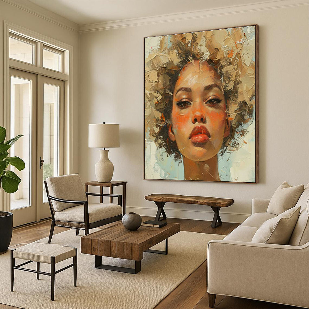 Large Hand-Painted Abstract Art for Bedroom Walk - in Jewelry Closet & Hallway Coat Hook Wall DLZ1737