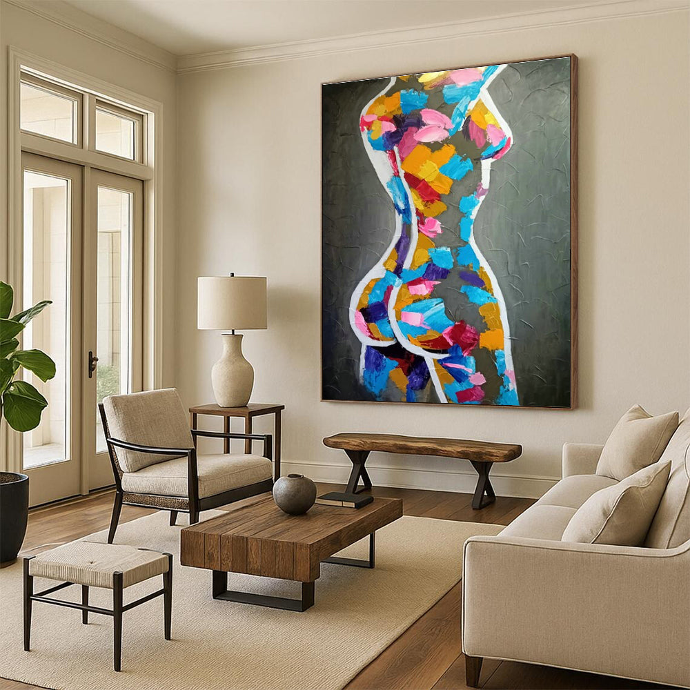 Enormous Custom-Illustrated Hand Painted Abstract Artwork for Dining Room & Bedroom DLZ2108