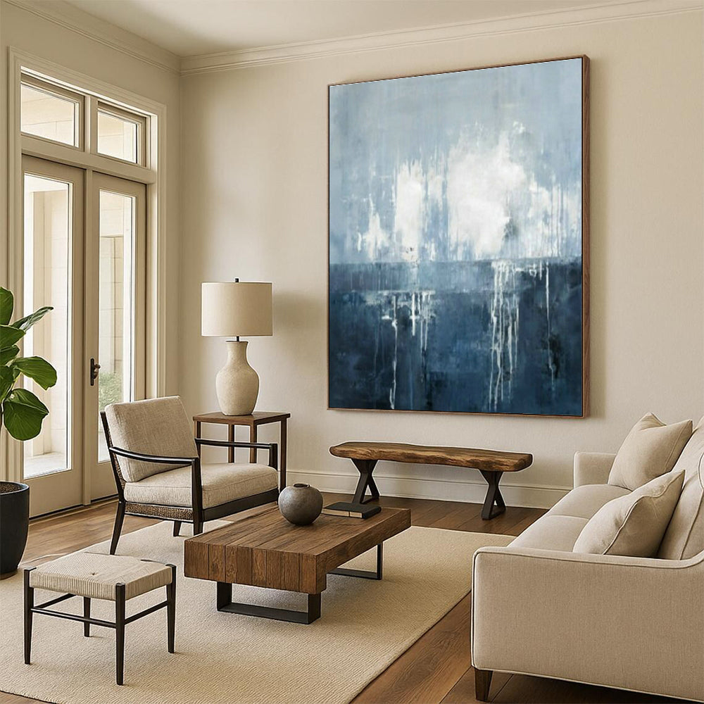 Extra - Big, Custom - Created Hand Painted Abstract Art for Entryway & Dining Room DLZ2045