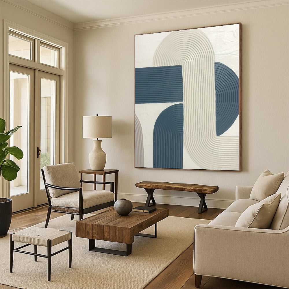 Oversized Custom Abstract Canvas for Cottage Dining Room & Hallway DLZ1170