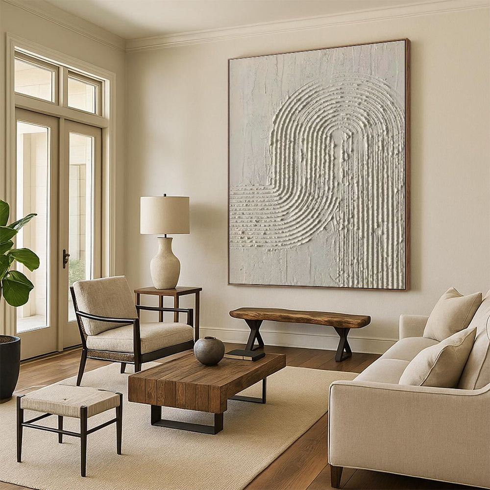 Large Hand-Painted Abstract Canvas for Hallway and Entryway DLZ1437