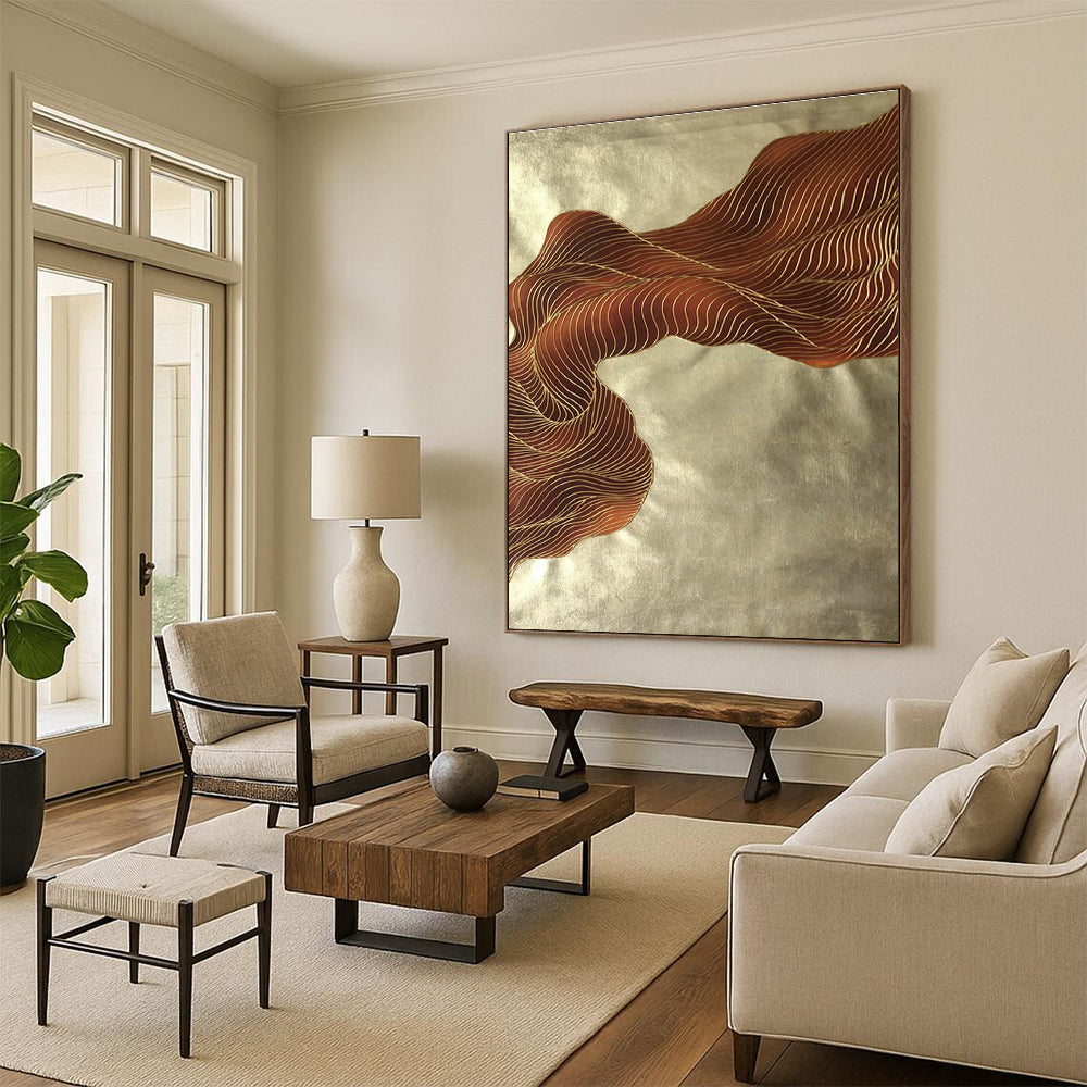 Custom Hand - Painted Abstract Paintings for Office and Cottage Entryway DLZ0537