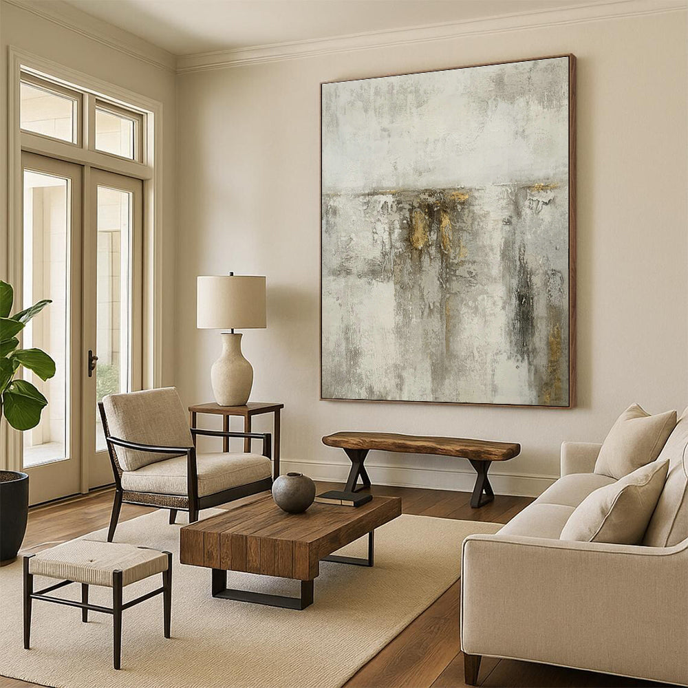 Extra - Large Custom Hand - Painted Abstracts for Living Room & Entryway DLZ0546