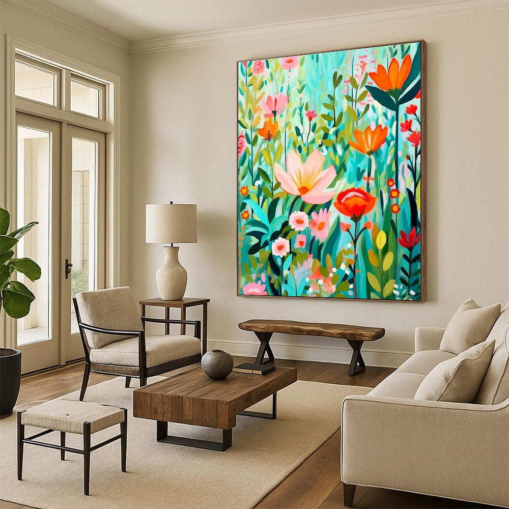 Custom Hand-Painted Abstract Painting for Office & Living Room DLZ2295