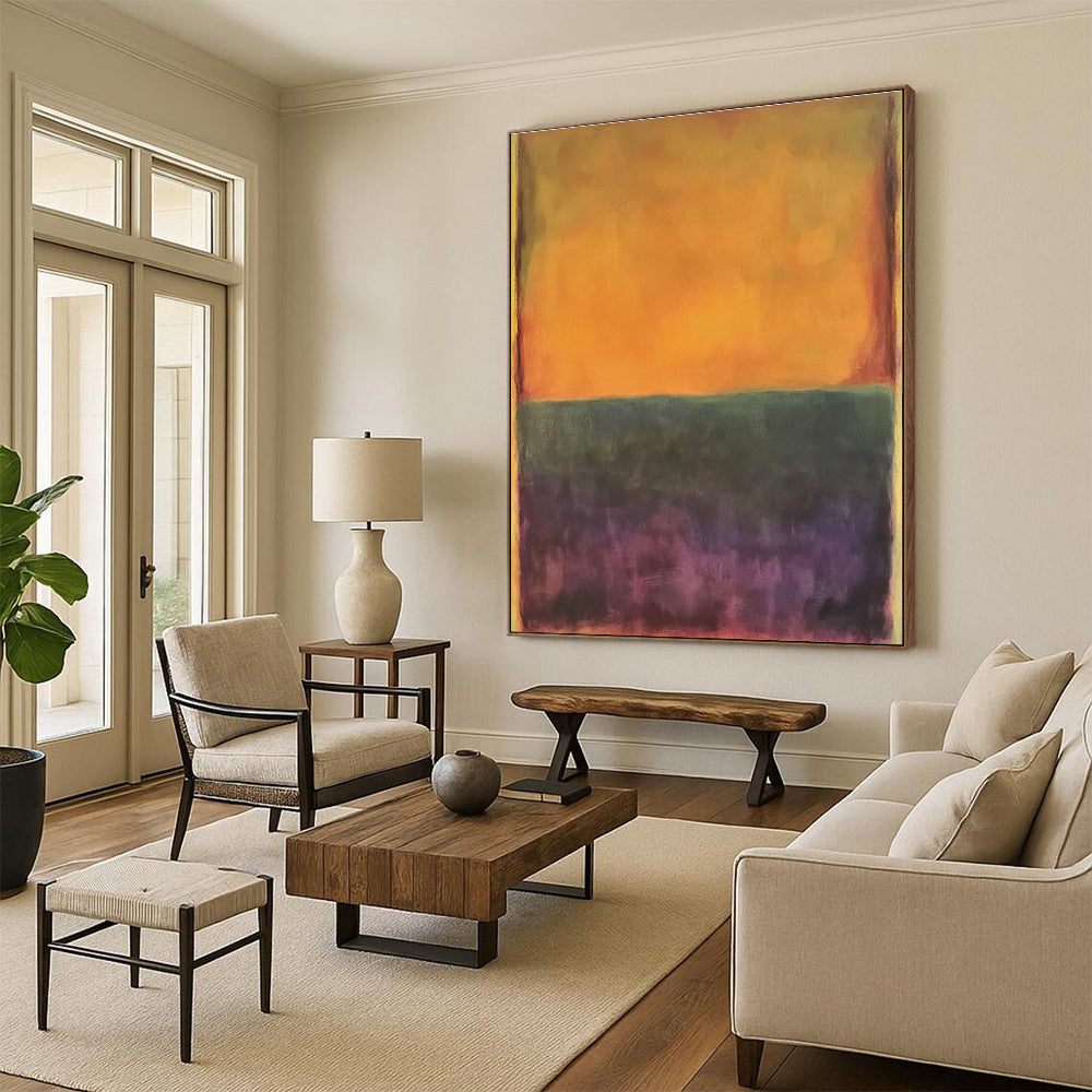 Orange Purple Gradient Abstract Painting GER837