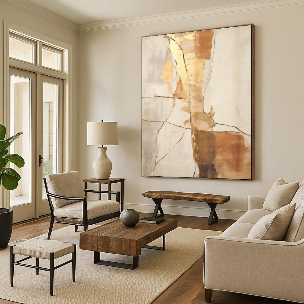 Extra-large Custom Handmade Abstract Painting for Entryway Foyer and Hallway Stairwell Landing Wall DLZ1951