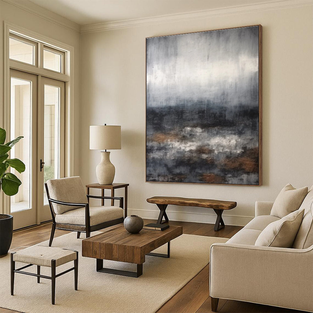 Gray - Toned Abstract Scene with Subtle Colors ADGE368