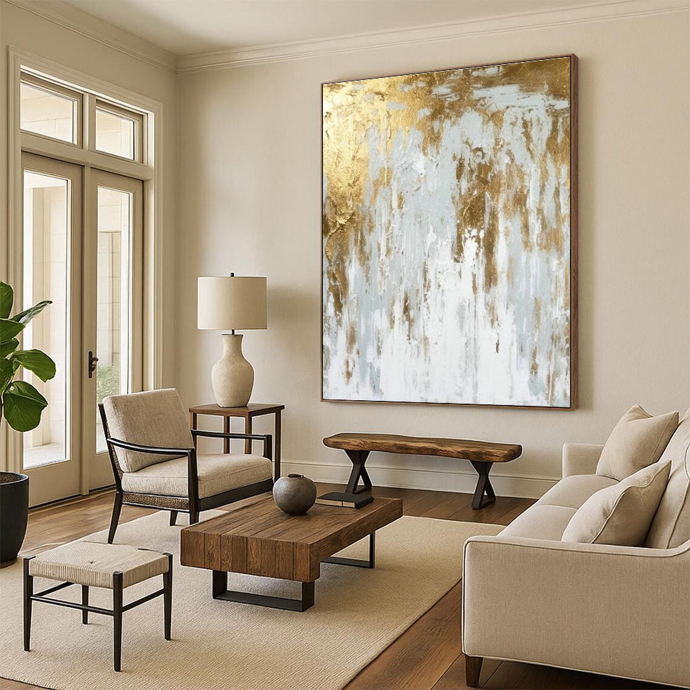 Extra-large Custom Handmade Abstract Painting for Bedroom Wardrobe Interior Wall and Dining Room China Cabinet Wall DLZ1934