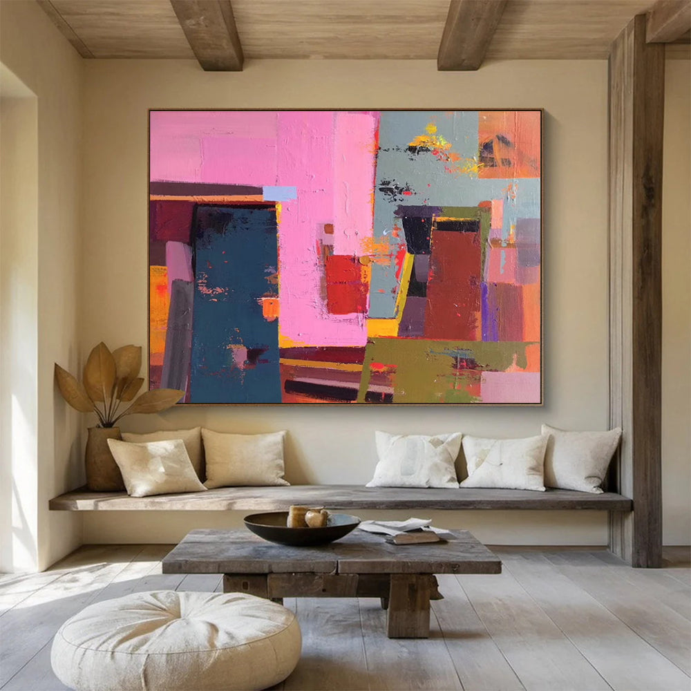Colorful Geometric Abstraction Abstract Painting THY003