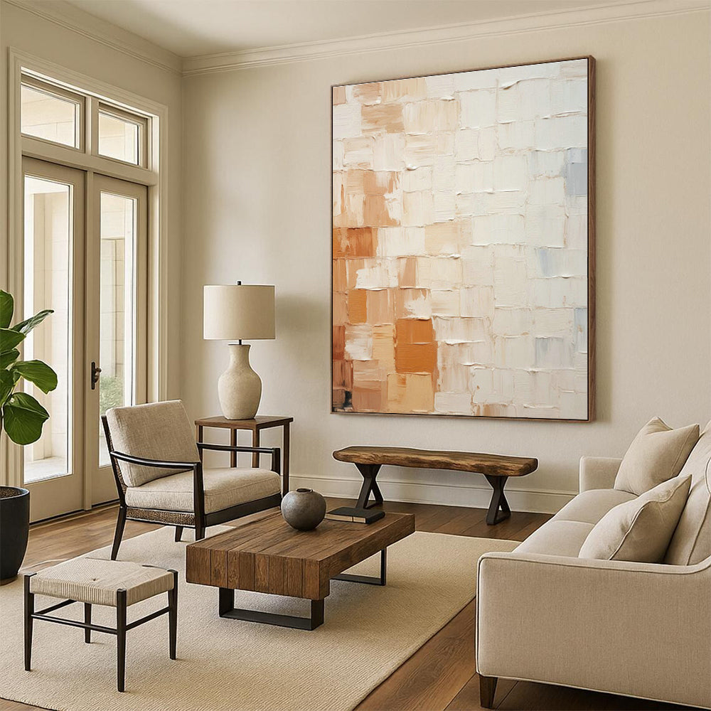 Custom - Designed Hand - Painted Abstract Artwork for Cottage Living Room & Office DLZ1338