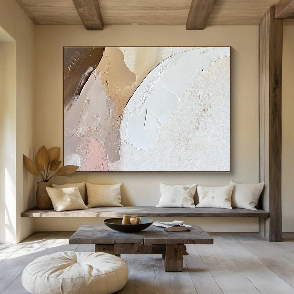 Pastel Textured Abstract Painting with Soft Color Layers DYP328