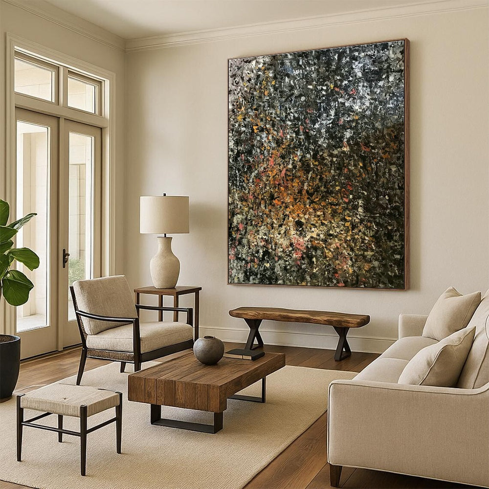 Hand - Painted Abstract Art for Dining Room and Entryway DLZ0758