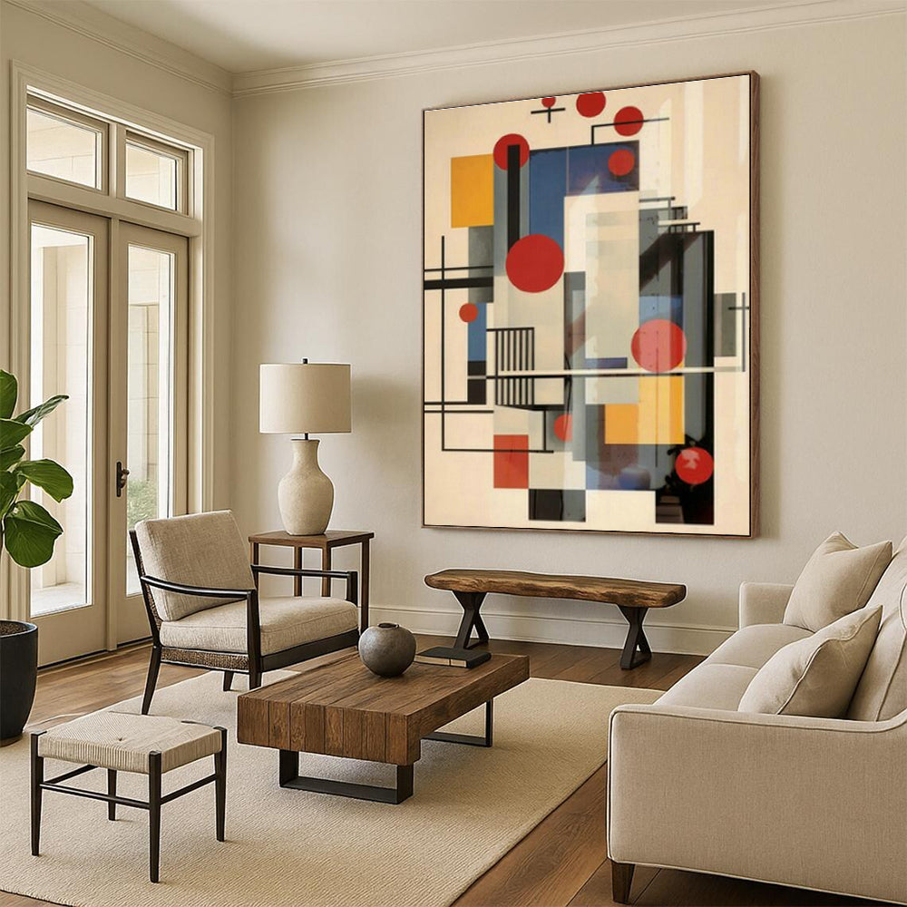 Large Customizable Hand-Painted Abstract Art for Hallway Coat Rack Wall and Living Room Entertainment Center Wall DLZ1939