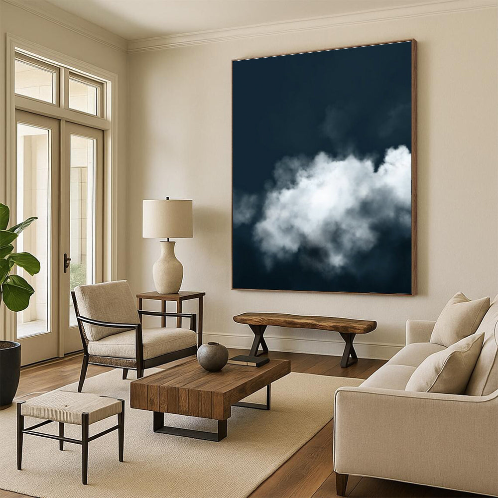 Dark Sky Clouds Abstract Painting ADGE233