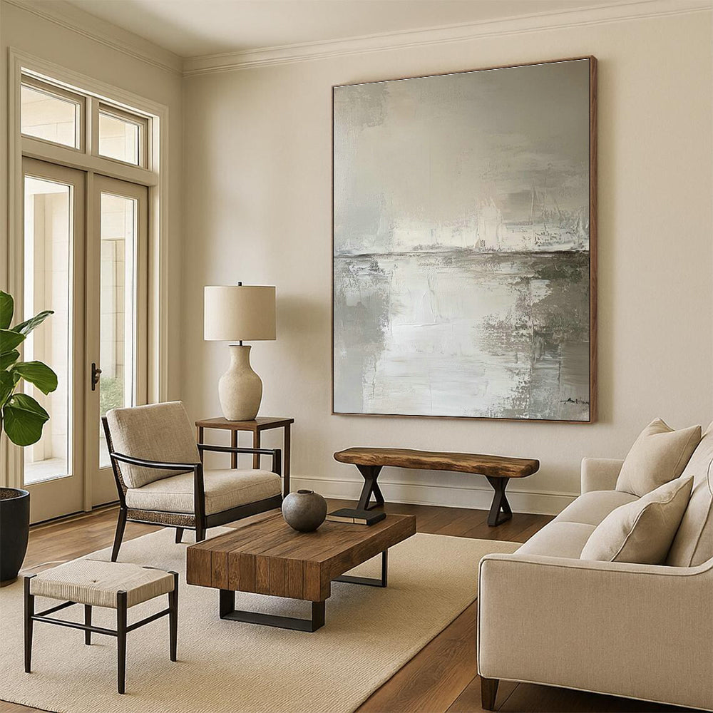 Handmade Abstract Art for Cottage Office & Entryway DLZ1653