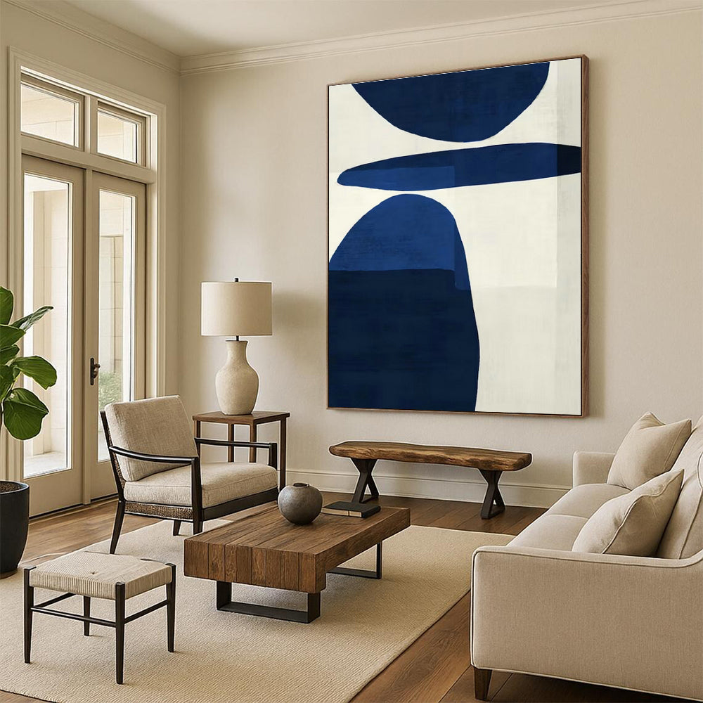 Large Customizable Hand-Painted Abstract Canvas for Living Room Window Seat and Bedroom Nightstand Wall DLZ1962