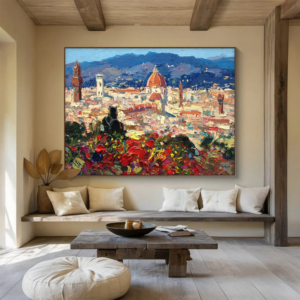 Colorful Florence Cityscape Abstract Painting THY463